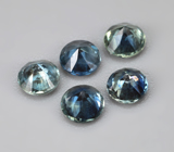 Набор из 5 сапфиров 1,09 карата 