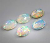 Набор из 5 ограненных эфиопских опалов 6,21 карата 