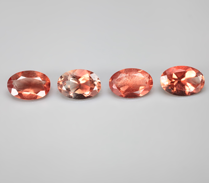 Набор из 4 орегонских солнечных камней 1,56 карата