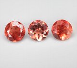Набор из 3 орегонских солнечных камней 2,79 карата 