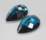 Пара чистейших London топазов 6,66 карата 