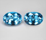 Крупная пара чистейших Swiss топазов 14,91 карата 