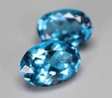 Крупная пара чистейших Swiss топазов 14,91 карата 