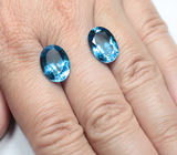 Крупная пара чистейших Swiss топазов 14,91 карата 