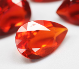 Набор из 4 мексиканских ограненных «огненных» опалов 4,64 карата