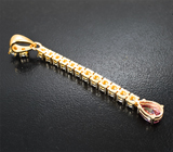 Кулон с муассанитами 1,91 карата Золото