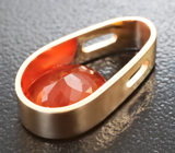 Кулон с мексиканским ограненным «огненным» опалом 1,82 карата Золото