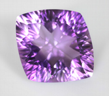 Кольцо с аметистом лазерной огранки 22,55 карата  Серебро 925