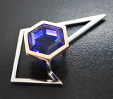 Кулон с танзанитом топовой огранки 12,3 карата Золото