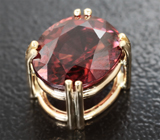 Кулон с оранжево-красным цирконом 3,66 карата Золото