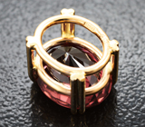 Кулон с оранжево-красным цирконом 3,66 карата Золото