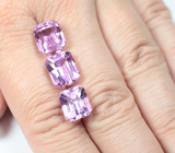 Крупный набор из 3 кунцитов высокой чистоты 20,81 карата 