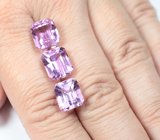 Крупный набор из 3 кунцитов высокой чистоты 20,81 карата