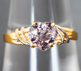 Золотое кольцо с розовато-пурпурной шпинелью 1,01 карата