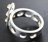 Авторский комплект «Конструктор» из серебра и золота с цаворитами и пиропами гранатами 