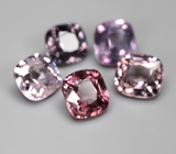 Крупный набор из 5 шпинелей высокой чистоты 7,31 карата