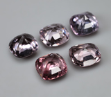 Крупный набор из 5 шпинелей высокой чистоты 7,31 карата