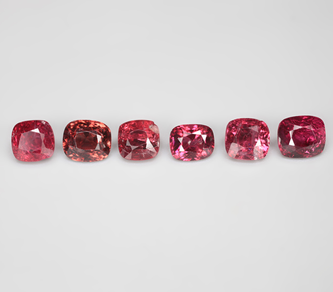 Набор из 6 шпинелей 5,65 карата