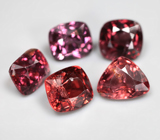 Крупный набор из 5 шпинелей 7,31 карата