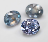 Набор из 3 полихромных сапфиров 1,28 карата 