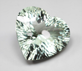 Чистейший крупный зеленый аметист лазерной огранки 22,96 карата 