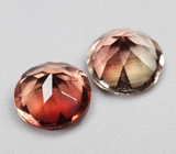 Редкая пара орегонских солнечных камней падпараджа 1,84 карата 