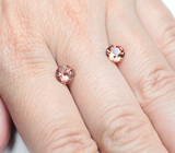 Редкая пара орегонских солнечных камней падпараджа 1,84 карата 