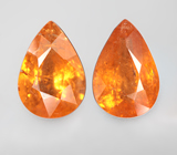 Пара спессартинов гранатов 5,4 карата 