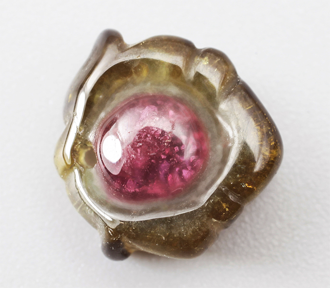 Резной арбузный турмалин 3,49 карата