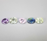 Набор из 5 разноцветных сапфиров 1,88 карата 