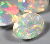 Набор из 3 ограненных эфиопских опалов 2,92 карата 