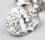 Пара бесцветных цирконов высокой чистоты 3,49 карата 