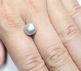 Серебристая морская жемчужина 4,12 карата! Натуральный цвет 