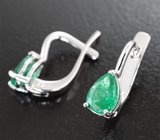 Серьги с изумрудами 0,85 карата