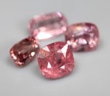 Набор из 4 розовых и оранжевых шпинелей 2,03 карата