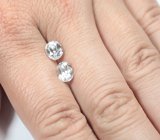 Пара чистейших бесцветных цирконов 3,8 карата 