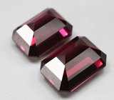 Крупная пара чистейших умбалитов гранатов 6,78 карата