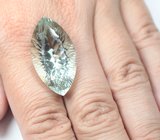 Чистейший крупный зеленый аметист лазерной огранки 32,19 карата