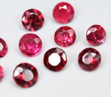 Набор из 10 рубиновых шпинелей 1,68 карата 