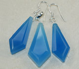 Комплект с голубым халцедоном Серебро 925