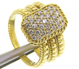 Антикварное кольцо с бриллиантами Золото
