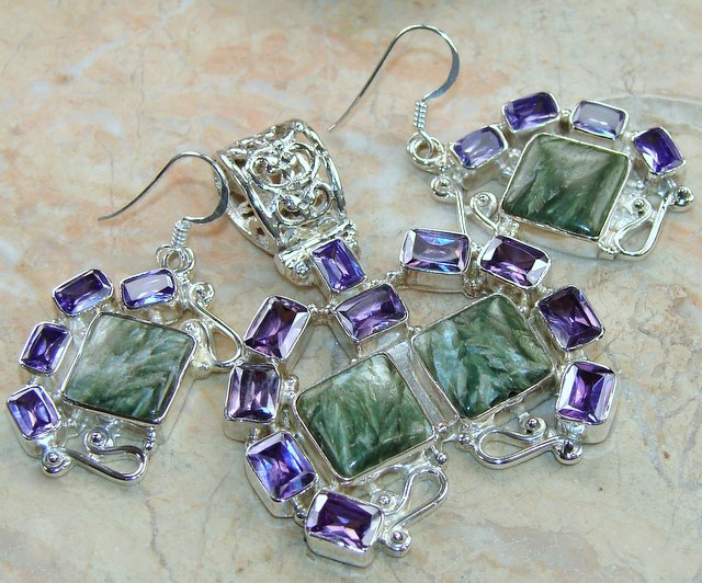 Комплект с серафинитом и кварцем