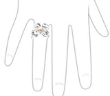 Кольцо "Орхидея" с персиковой жемчужиной Серебро 925