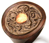 Кольцо "Наследие" из пальмового дерева со вставкой из латуни 