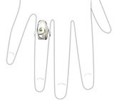 Кольцо с раковиной Shiva и радужным перламутром Серебро 925