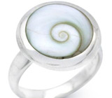 Кольцо с круглой раковиной Shiva Серебро 925