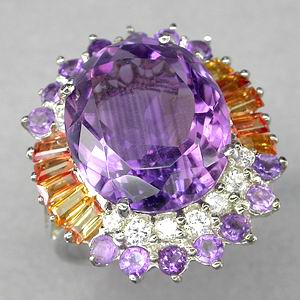 Роскошное кольцо с красивым аметистом