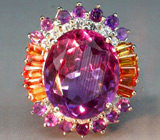 Роскошное кольцо с красивым аметистом Серебро 925