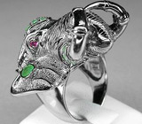 Удивительное кольцо-скульптура «Индийский Слон» Серебро 925