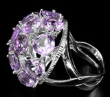 Красивейшее кольцо с аметистами Серебро 925